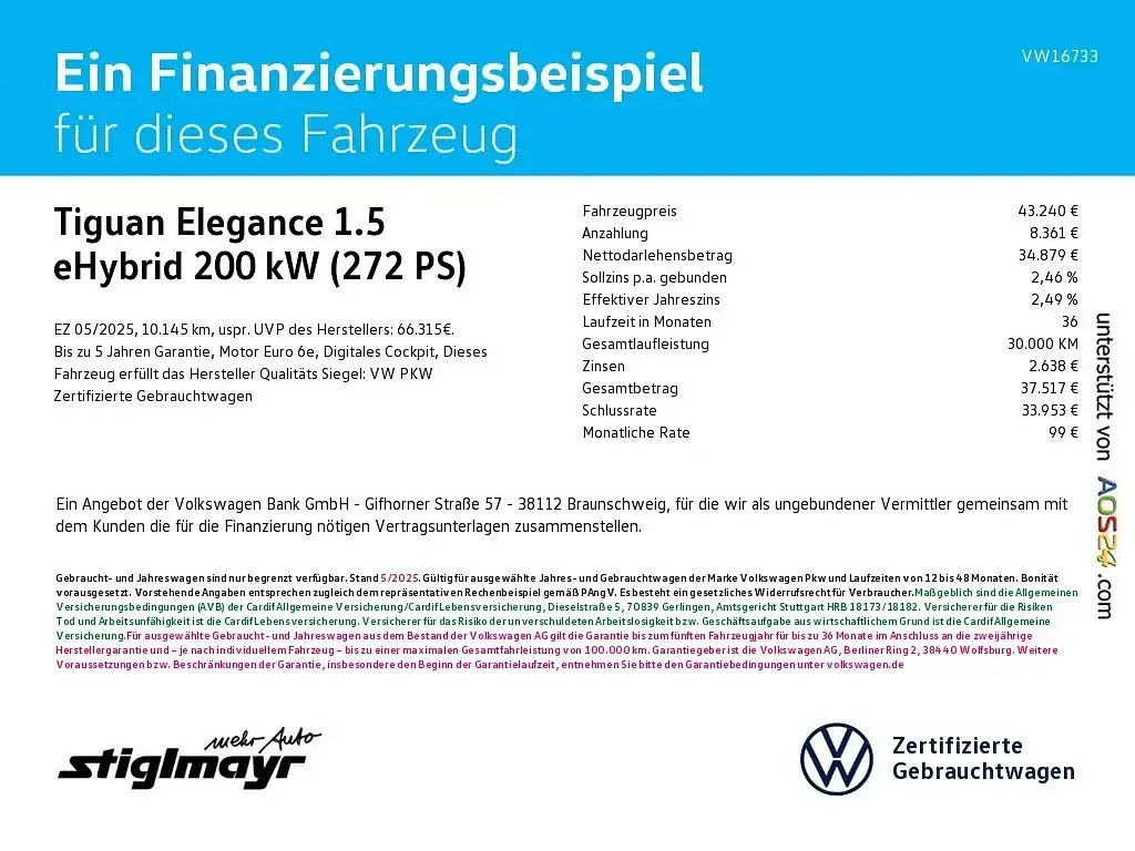 Gebraucht VW Tiguan Elegance 272 PS (200 kW) 2025 Rot SUV