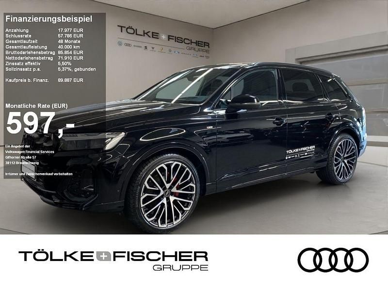 Mythosschwarz metallic Gebraucht 2025 Audi Q7 S-Line SUV | 89.887 € (Teuer) - Bild 1/4
