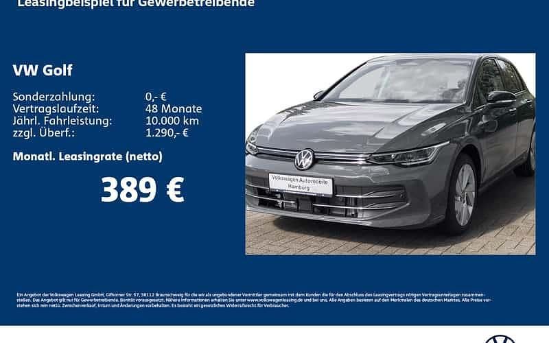 Grau Neu 2025 VW Golf VIII Life Limousine | 40.542 € (Teuer) - Bild 1/4