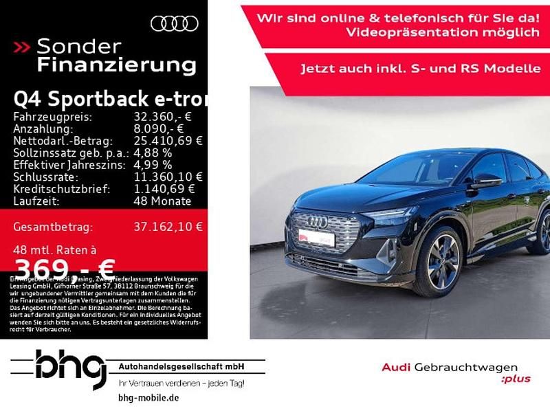 Mythosschwarz metallic Gebraucht 2022 Audi Q4 Sportback e-tron Ambiente SUV | 32.360 € (Superpreis) - Bild 1/4