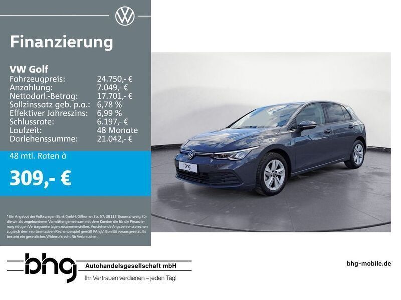 Delfingrau metallic Gebraucht 2024 VW Golf VIII Life Limousine | 24.750 € (Guter Preis) - Bild 1/4