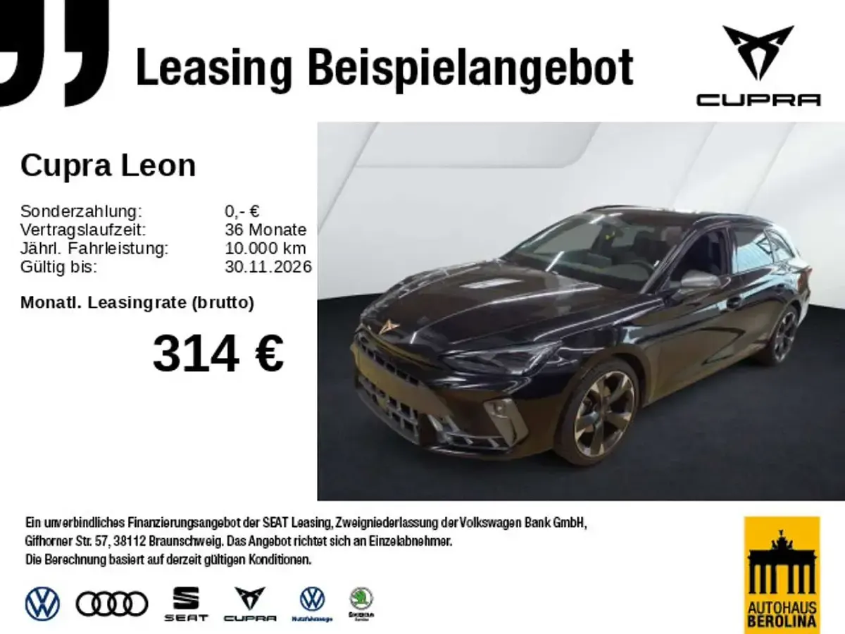Gebraucht Cupra Leon 150 PS (110 kW) 2025 Midnight schwarz metallic Kombi