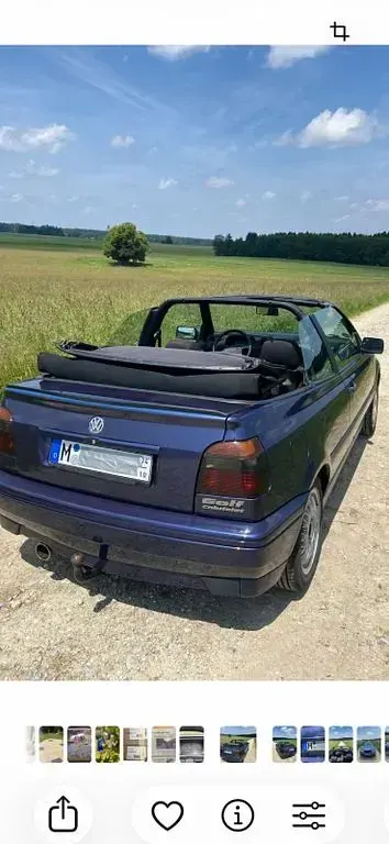 Gebraucht VW Golf Cabriolet 90 PS (66 kW) 1994 Blau Cabrio