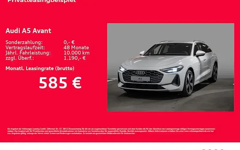 Neu Audi A5 Advanced Plus 204 PS (150 kW) 2026 Weiß Kombi