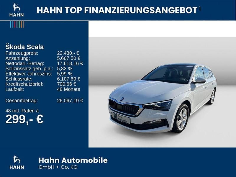 Moonweiss metallic Gebraucht 2023 Skoda Scala Style Kleinwagen | 22.430 € (Guter Preis) - Bild 1/1