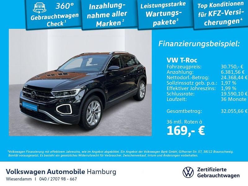 2t deep black perleffekt Gebraucht 2024 VW T-Roc Style SUV | 30.750 € (Fairer Preis) - Bild 1/3