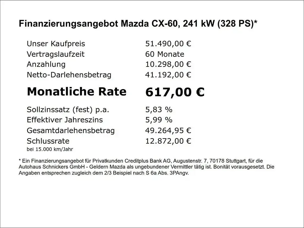 Neu Mazda CX-60 Homura-Line 328 PS (241 kW) 2025 Rot SUV