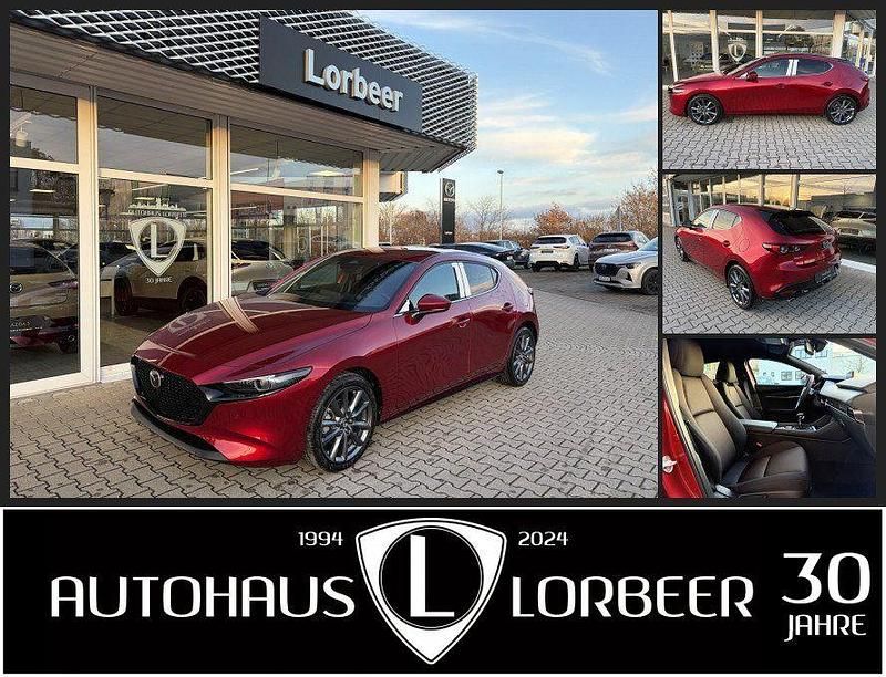 Neu Mazda 3 140 PS (102 kW) 2025 Rot Limousine