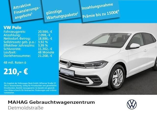 Weiß Gebraucht 2022 VW Polo Style Limousine | 21.980 € (Fairer Preis) - Bild 1/2