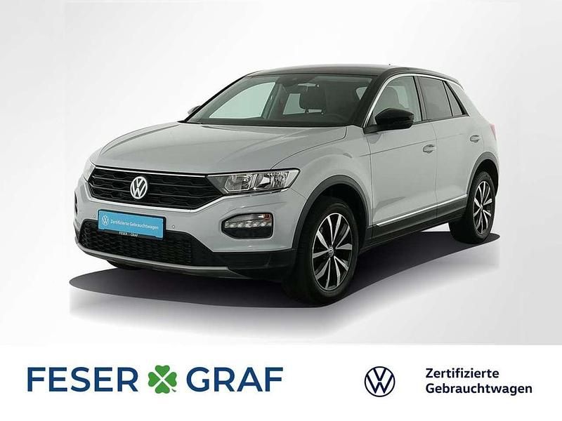 White silver metallic/schwarz Gebraucht 2019 VW T-Roc SUV | 19.408 € (Fairer Preis) - Bild 1/2
