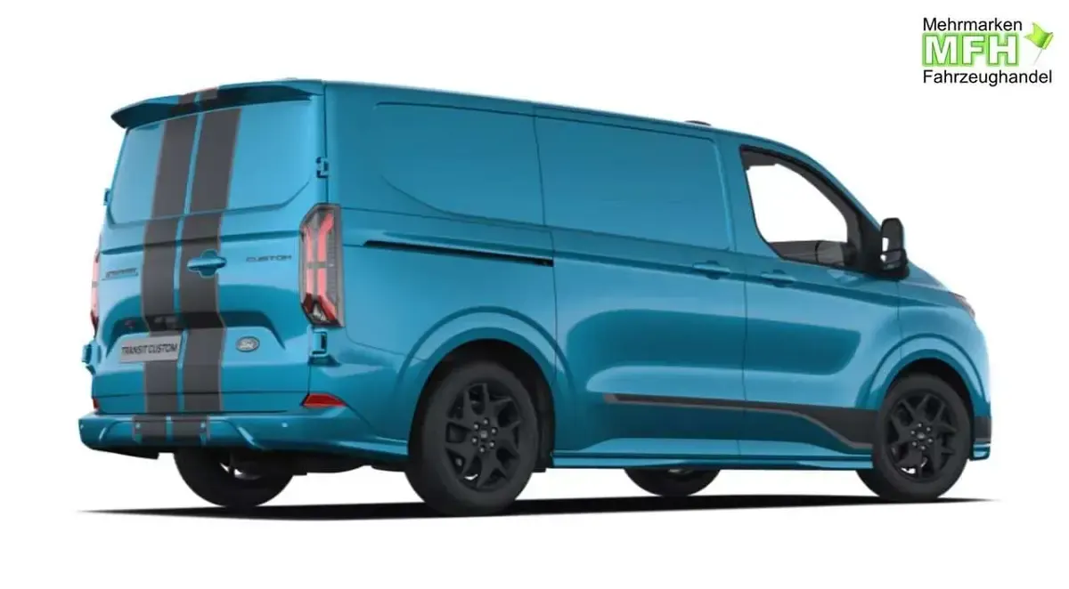 Neu Ford E-Transit Sport 160 kW (218 PS) 2026 Digital aqua blue metallic Van