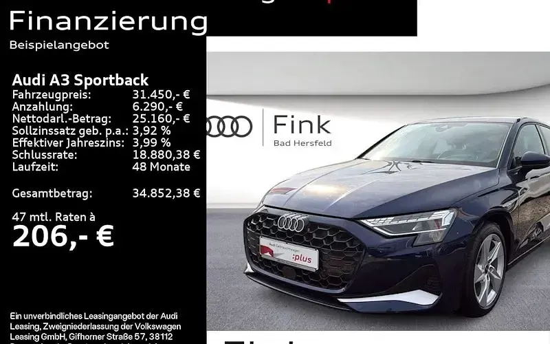 Gebraucht Audi A3 Advanced 150 PS (110 kW) 2025 Limousine