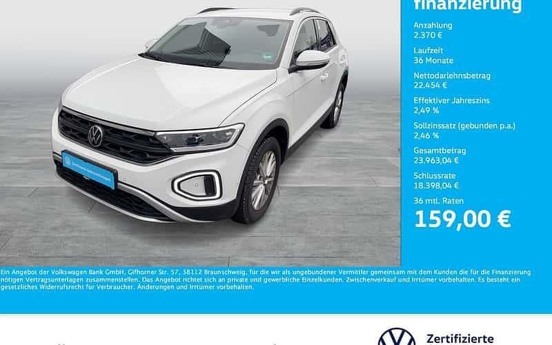 Weiß Gebraucht 2025 VW T-Roc Life SUV | 24.660 € (Guter Preis) - Bild 1/4
