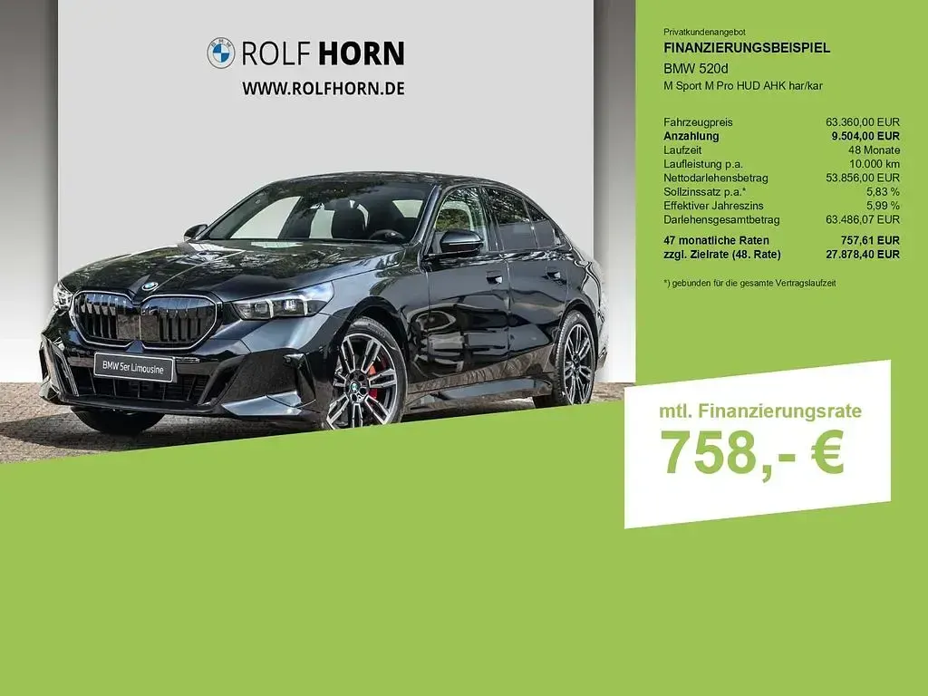Neu BMW 520 Comfort Edition 197 PS (144 kW) 2025 Schwarz Limousine