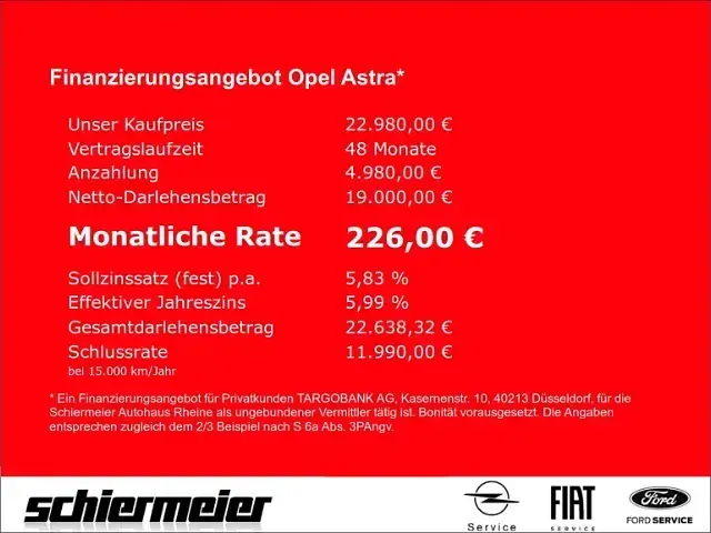 Gebraucht Opel Astra 131 PS (96 kW) 2025 Grau Limousine