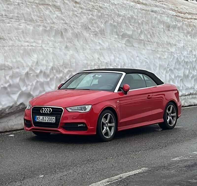 Rot Gebraucht 2014 Audi A3 Cabriolet S-Line Cabrio | 16.900 € (Fairer Preis) - Bild 1/4