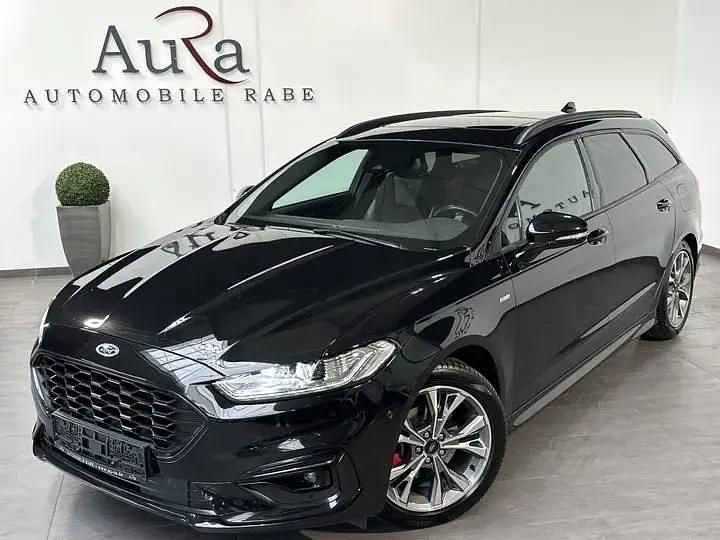Obsidianschwarz Gebraucht 2020 Ford Mondeo ST-Line Kombi | 23.749 € (Teuer) - Bild 1/4