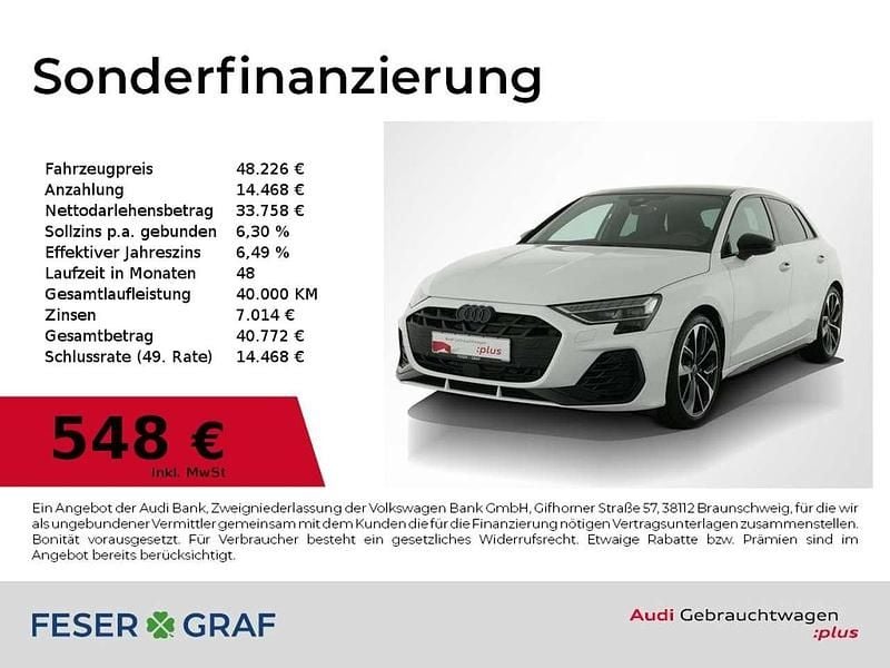 Arkonaweiß Gebraucht 2024 Audi S3 Ambiente Limousine | 48.226 € (Guter Preis) - Bild 1/2
