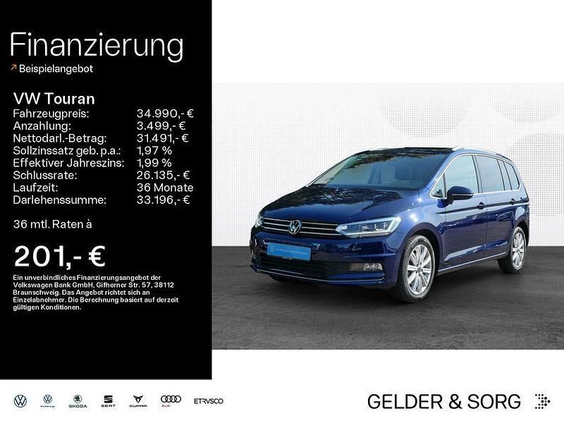 Atlantik blue metallic Gebraucht 2023 VW Touran Highline Van / Kleinbus | 34.990 € (Fairer Preis) - Bild 1/4