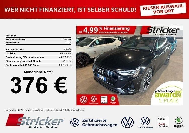 Mythosschwarz metallic (metallic) Gebraucht 2021 Audi e-tron S-Line SUV | 36.949 € (Guter Preis) - Bild 1/3