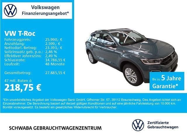 Petroleum blue metallic Gebraucht 2024 VW T-Roc Life SUV | 25.990 € (Guter Preis) - Bild 1/4