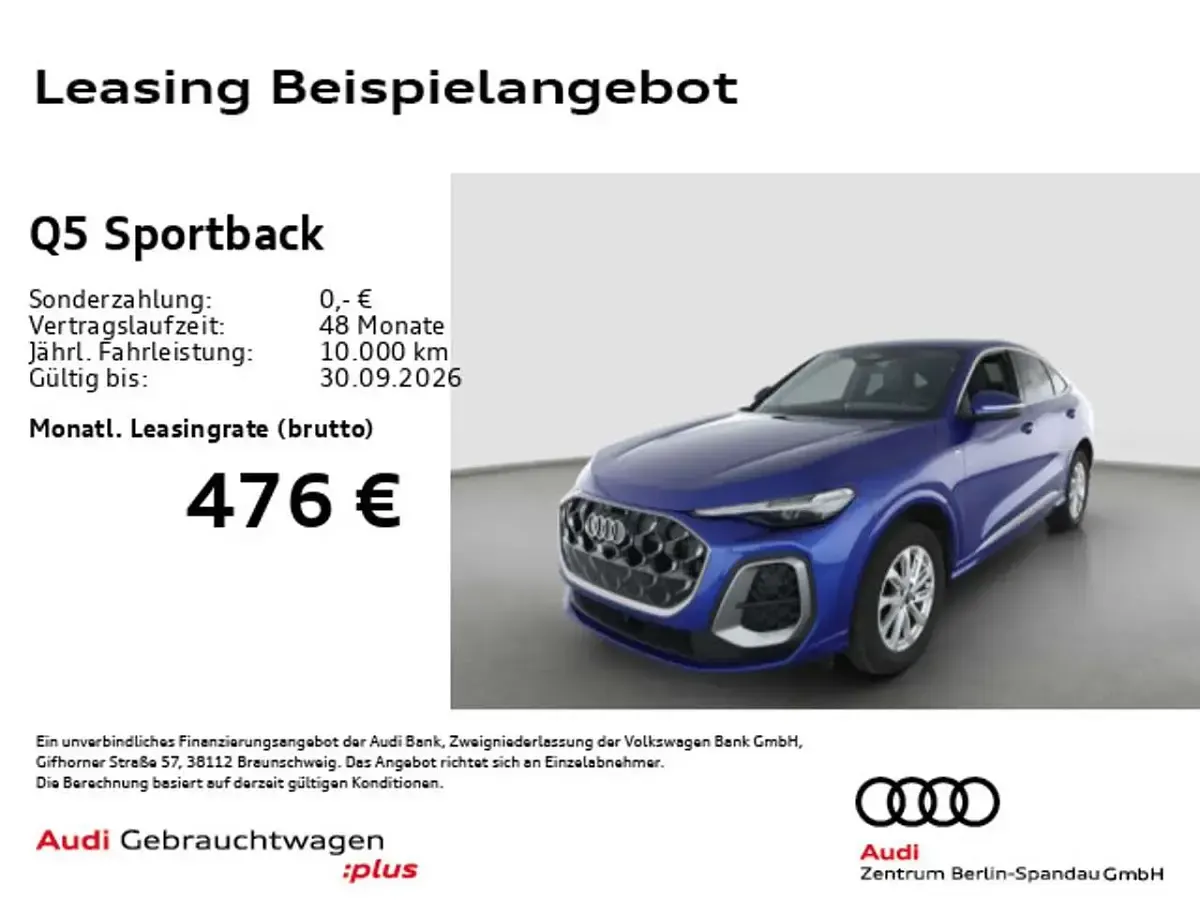 Gebraucht Audi Q5 S-Line 204 PS (150 kW) 2025 Ultrablau metallic SUV