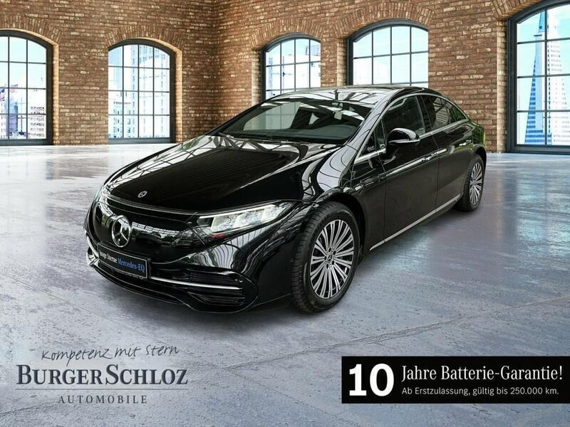 Metalliclack obsidianschwarz Gebraucht 2022 Mercedes EQS580 Limousine | 69.900 € (Superpreis) - Bild 1/4