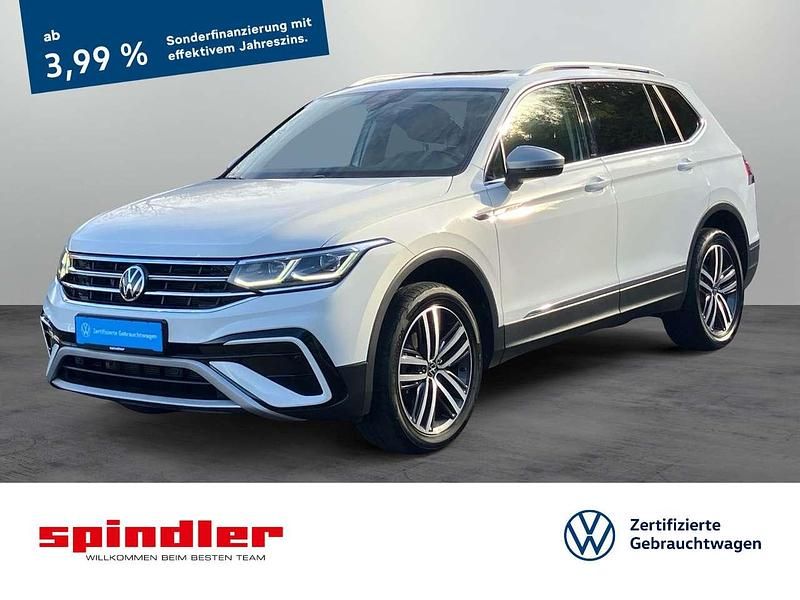Pure white Gebraucht 2022 VW Tiguan Allspace Elegance SUV | 34.980 € (Etwas zu teuer) - Bild 1/3