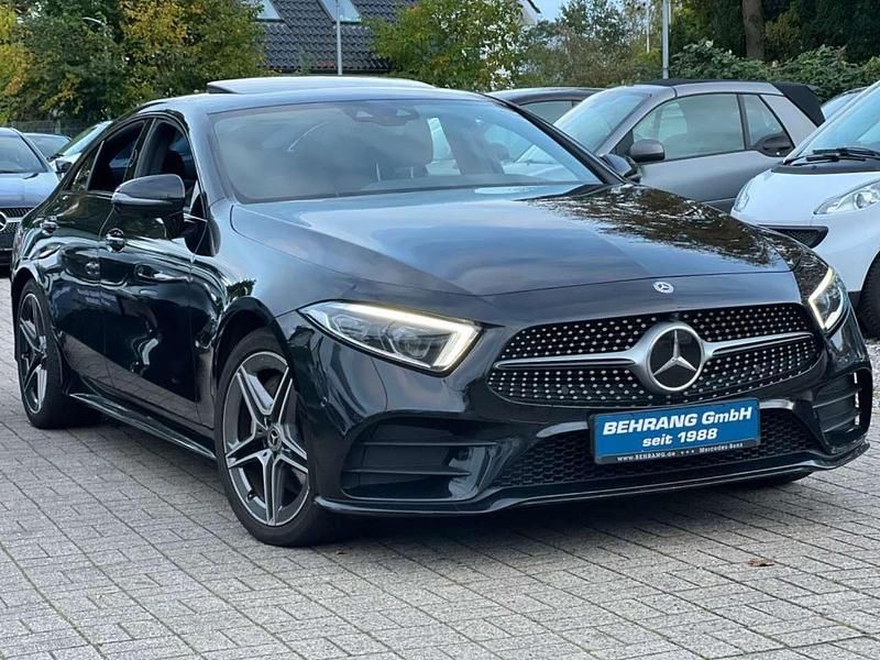 Obsidianschwarz Gebraucht 2018 Mercedes CLS350 AMG line Coupé | 32.549 € (Guter Preis) - Bild 1/4