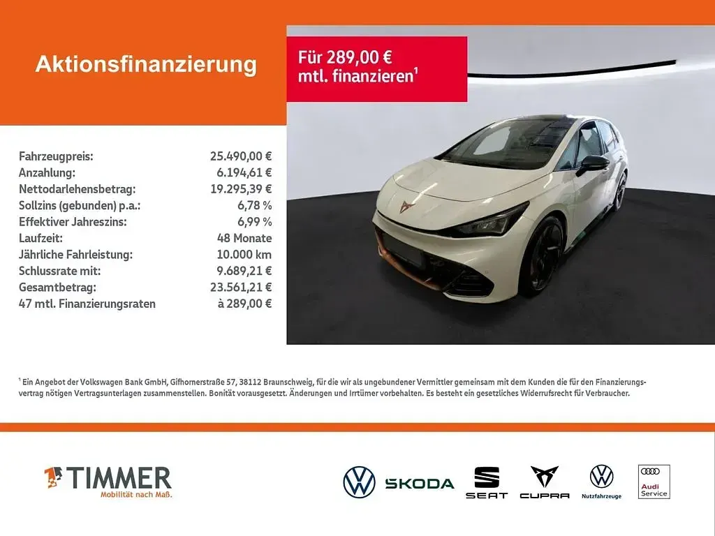 Gebraucht Cupra Born 169 kW (231 PS) 2022 Weiß Kleinwagen
