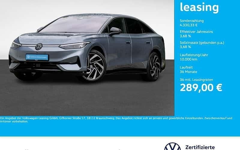Blau Gebraucht 2024 VW ID.7 Pro Limousine | 44.911 € - Bild 1/4