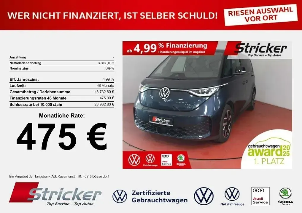 Käytetty VW ID. Buzz Pro 150 kW (204 HP) 2023 Sininen Tila-auto