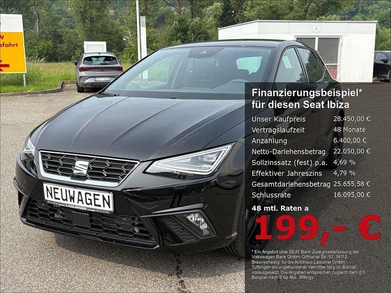 Mitternachtsschwarz Gebraucht 2025 Seat Ibiza Black Edition Kleinwagen | 28.450 € (Teuer) - Bild 1/4