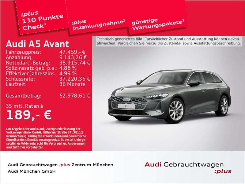 Chronosgrau metallic Gebraucht 2025 Audi A5 Advanced Coupé | 47.459 € (Superpreis) - Bild 1/2