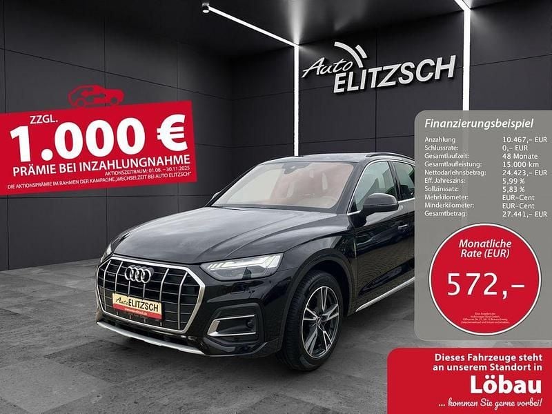 Mythosschwarz metallic Gebraucht 2021 Audi Q5 Advanced SUV | 34.890 € (Fairer Preis) - Bild 1/3