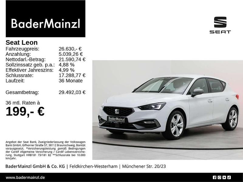 Glacial weiß metallic Gebraucht 2025 Seat Leon FR Limousine | 26.630 € (Guter Preis) - Bild 1/3