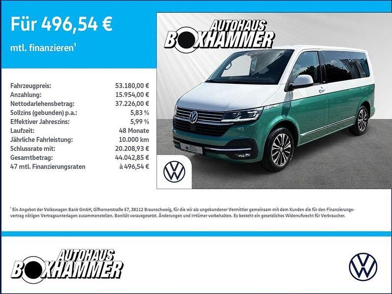 Weiß Gebraucht 2022 VW Multivan Generation Six Van | 53.180 € - Bild 1/4