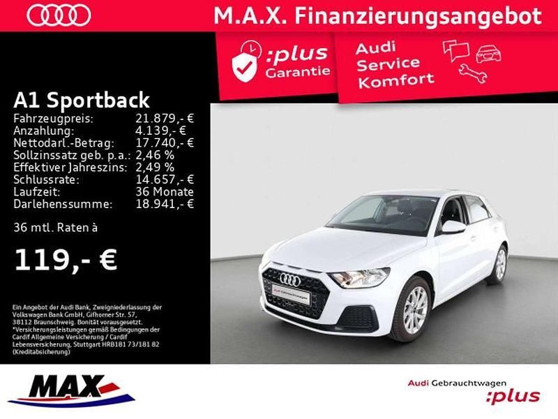 Gletscherweiß metallic Gebraucht 2024 Audi A1 Advanced Plus Kleinwagen | 21.879 € (Superpreis) - Bild 1/4