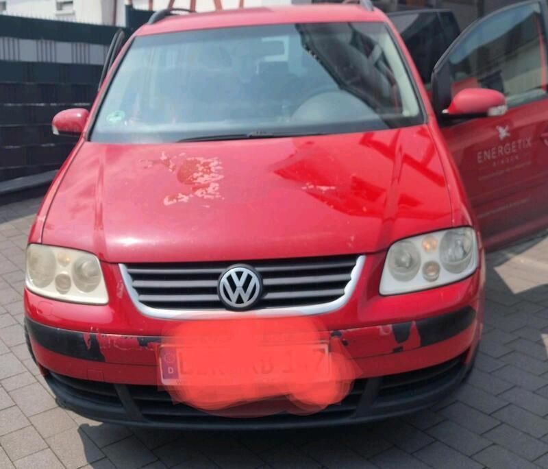Rot Gebraucht 2003 VW Touran Van / Kleinbus | 750 € (Superpreis) - Bild 1/4