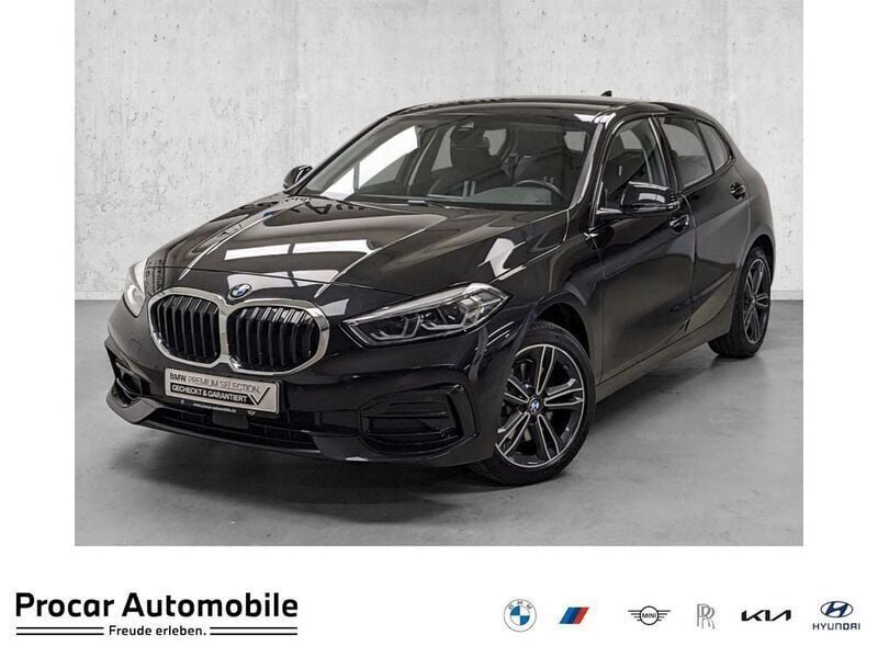 Schwarz Gebraucht 2022 BMW 118 Sport Line Kleinwagen | 22.380 € (Fairer Preis) - Bild 1/4