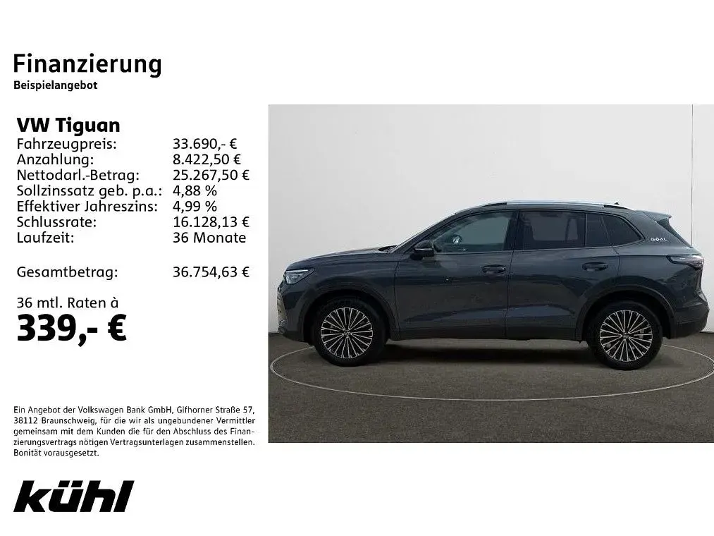 Gebraucht VW Tiguan Goal 150 PS (110 kW) 2025 Grau SUV