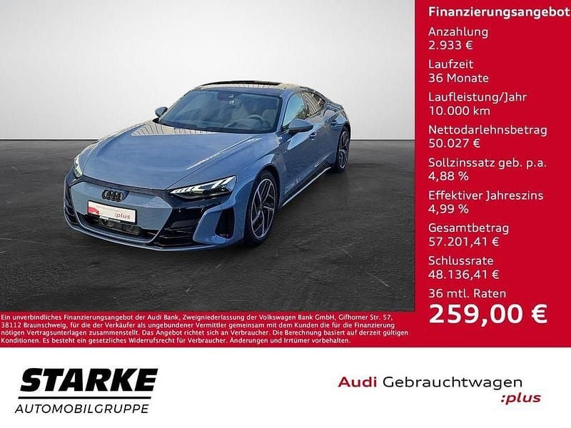 Grau (kemoragrau metallic) Gebraucht 2022 Audi e-tron GT quattro Ambiente Limousine | 52.960 € (Superpreis) - Bild 1/4