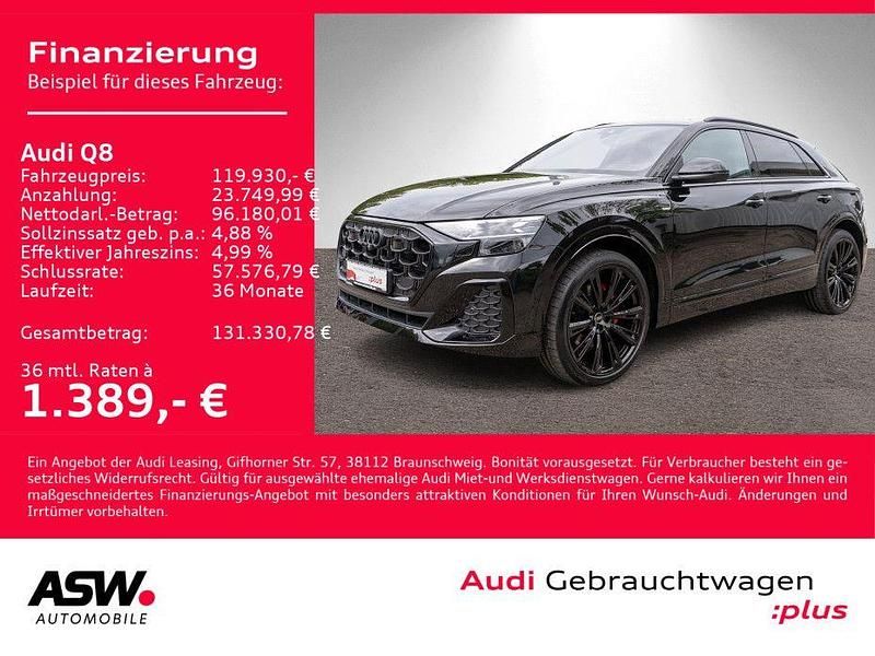 Mythosschwarz metallic Gebraucht 2025 Audi Q8 Ambiente SUV | 119.930 € - Bild 1/4