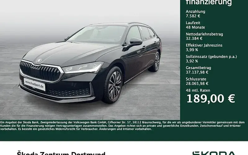 Käytetty Skoda Superb Selection 193 HP (141 kW) 2025 Musta Farmari