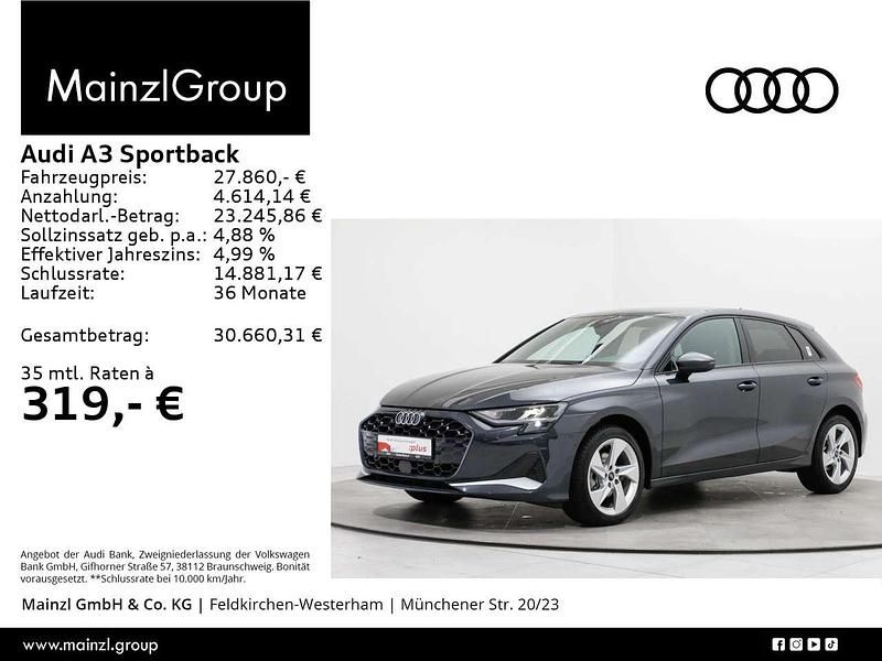 Manhattangrau metallic Gebraucht 2025 Audi A3 Advanced Plus Limousine | 27.860 € (Superpreis) - Bild 1/3