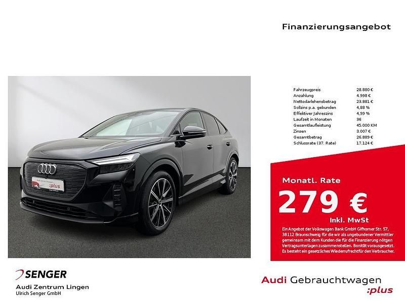 Mythosschwarz metallic Gebraucht 2022 Audi Q4 Sportback e-tron Advanced SUV | 28.880 € (Etwas zu teuer) - Bild 1/4