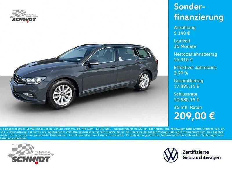 Grau Gebraucht 2021 VW Passat Business Kombi | 21.450 € (Guter Preis) - Bild 1/4