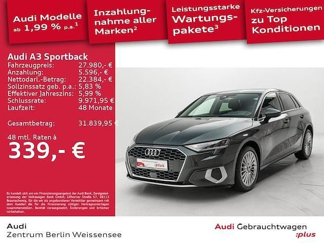 Manhattangrau metallic Gebraucht 2023 Audi A3 Advanced Plus Limousine | 27.980 € (Fairer Preis) - Bild 1/4