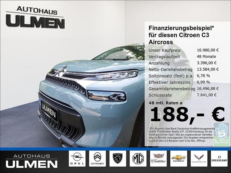 Grün Gebraucht 2023 Citroën C3 Aircross Feel SUV | 16.980 € (Fairer Preis) - Bild 1/4