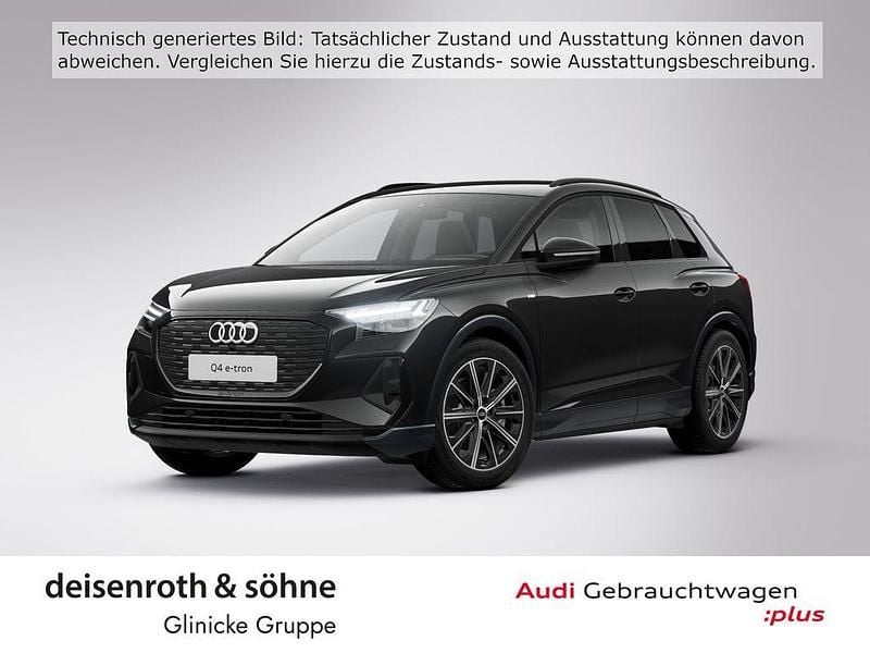 Mythosschwarz metallic Gebraucht 2023 Audi Q4 e-tron Ambiente SUV | 32.805 € (Guter Preis) - Bild 1/4